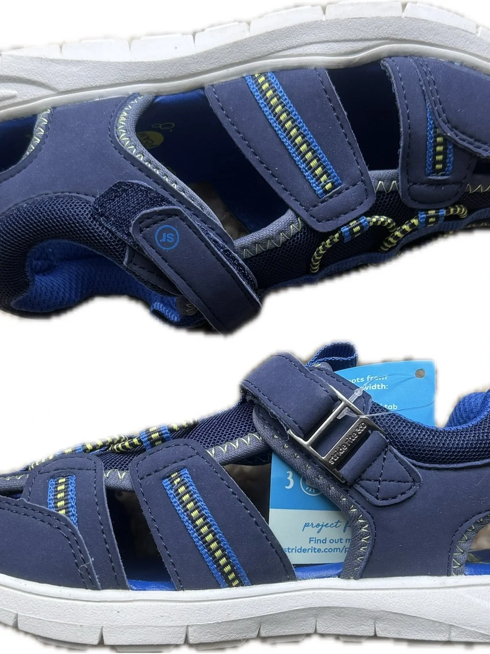 Stride Rite Blue Kids' Active Closed-Toe Sandals